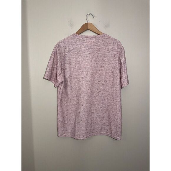 WRK Short Sleeve Tee Shirt Men’s XL Ribbed Textured Linen Blend Mauve - Picture 3 of 6
